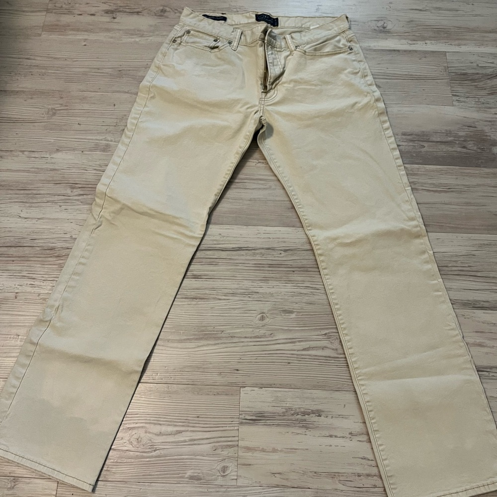 Lucky Brand Khaki Denim Pants 32x32 363 Vintage Straight Fit